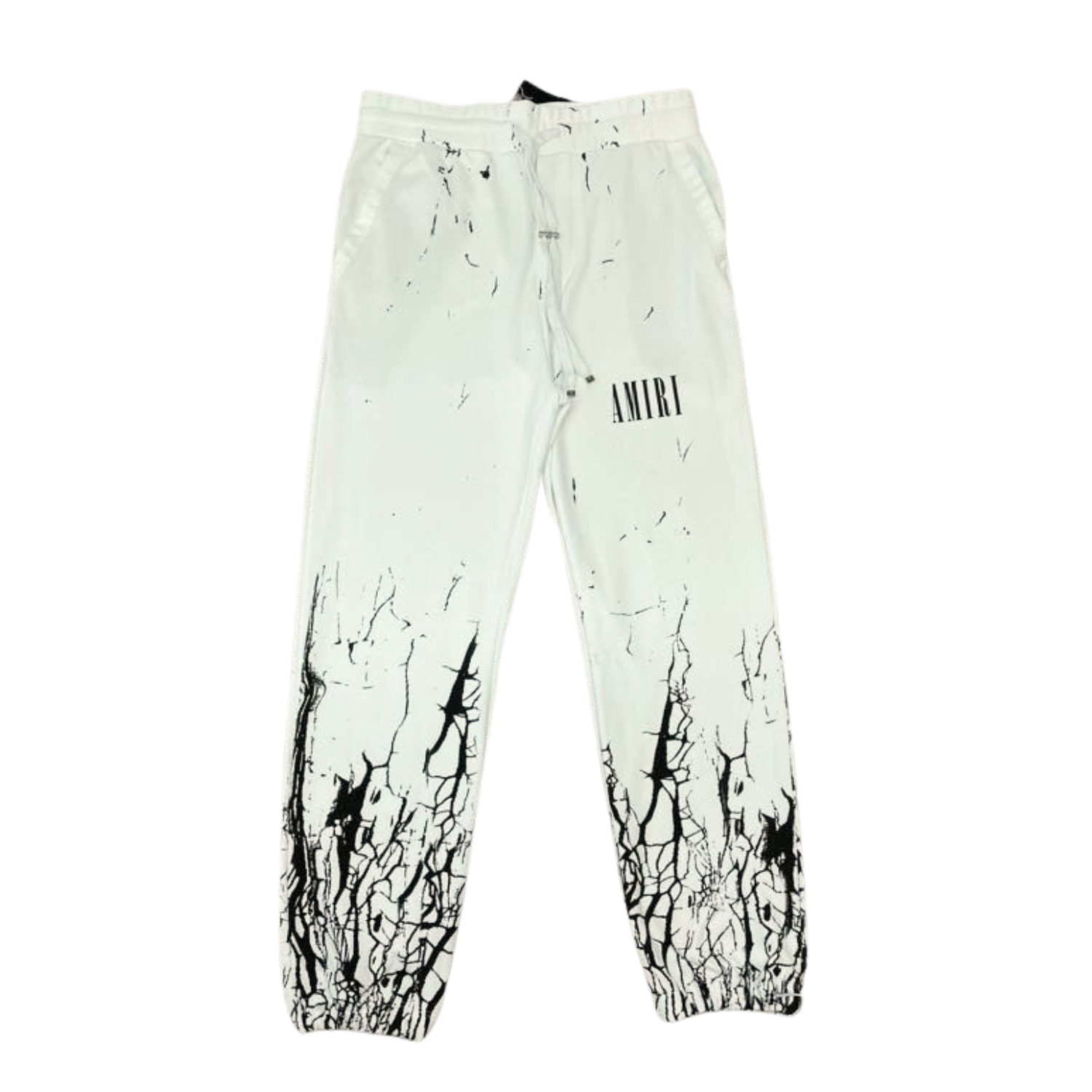 AMIRI White Trousers Cracked Design