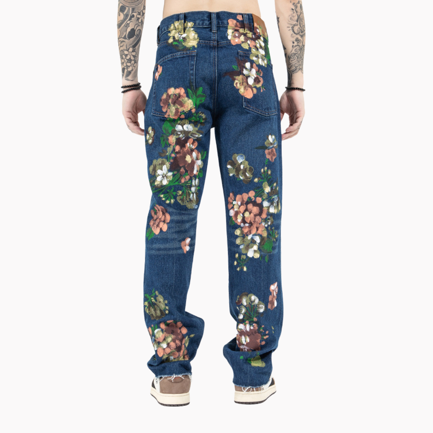 Painted Floral Jeans