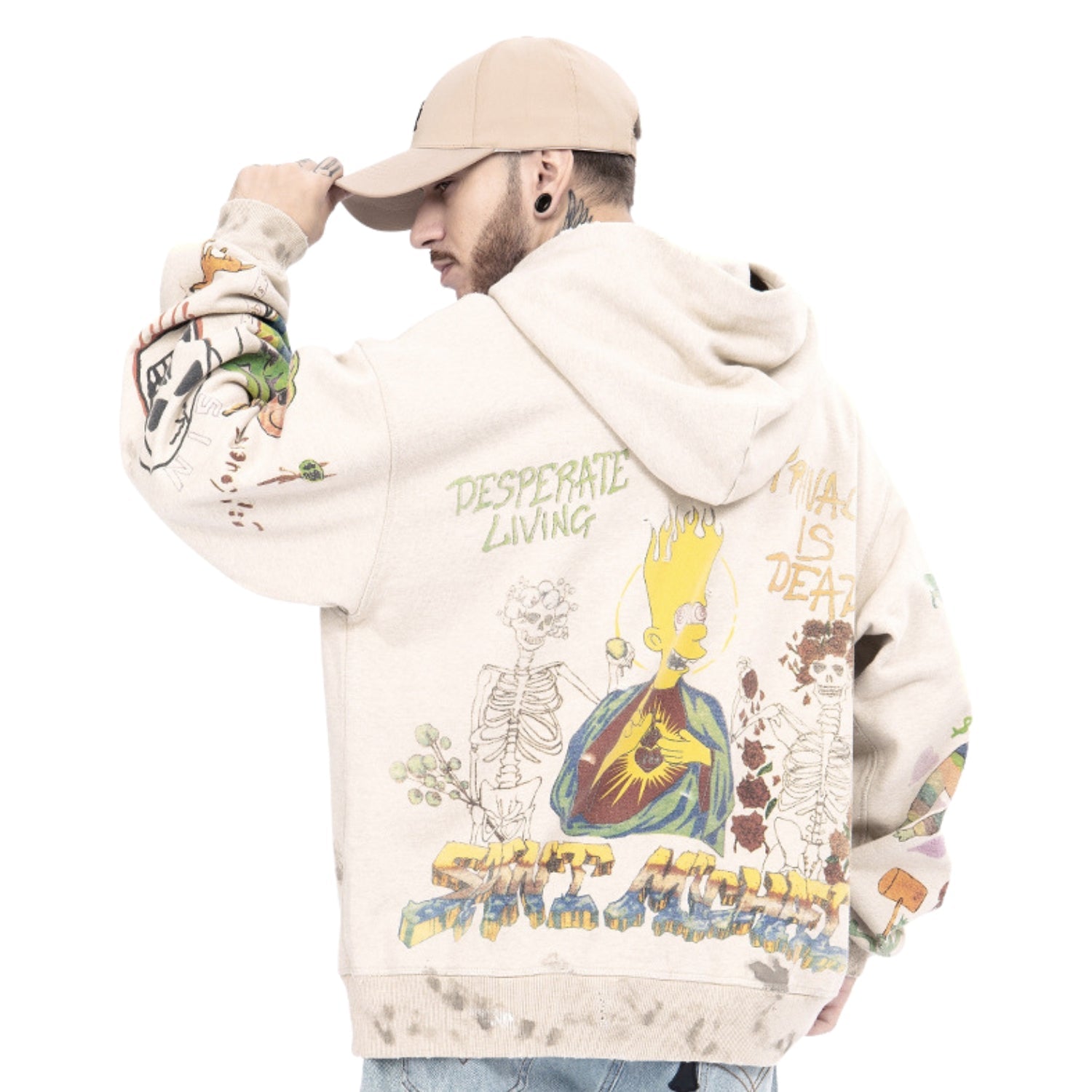 Hand-painted Streetwear Hoodie