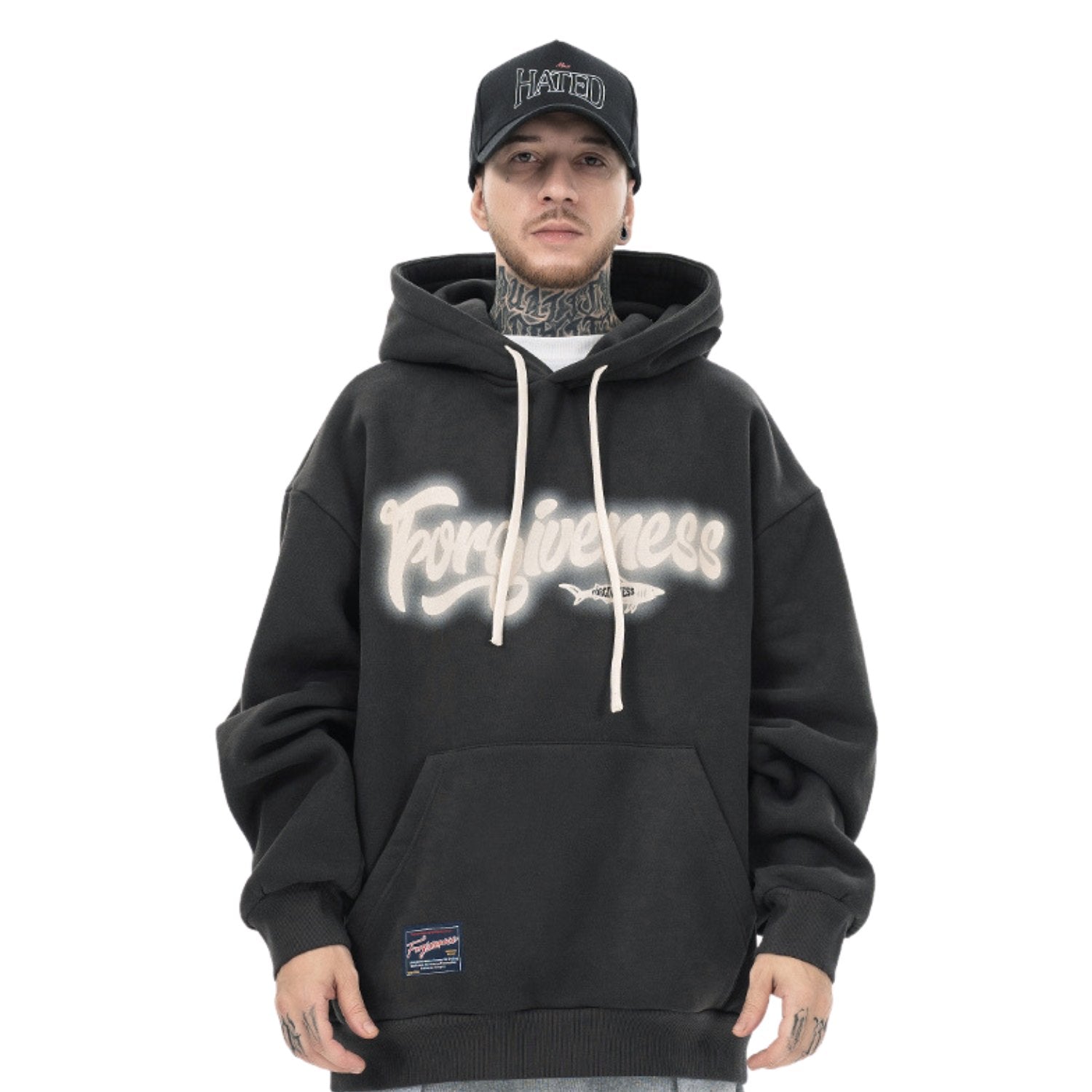 Winter Streetwear Black Hoodie