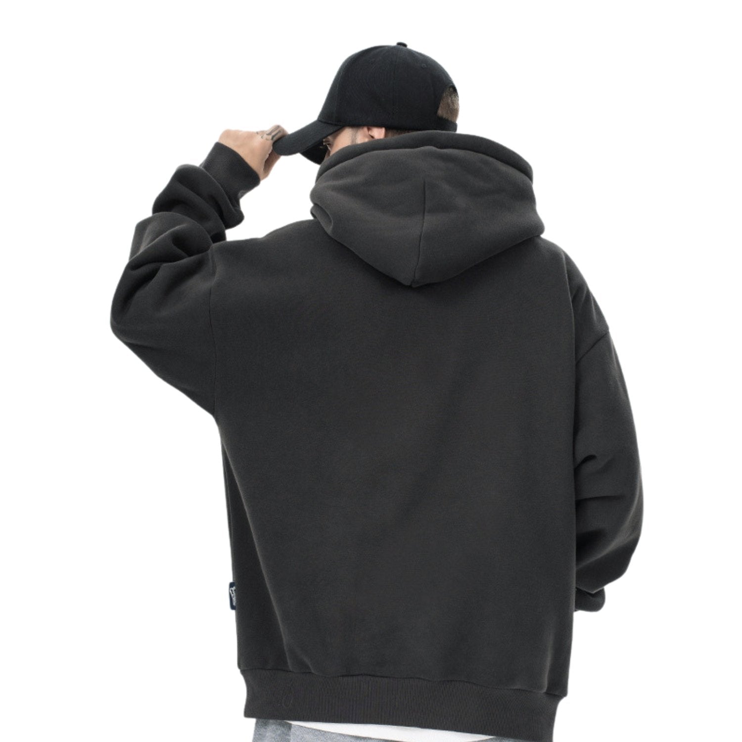 Winter Streetwear Black Hoodie