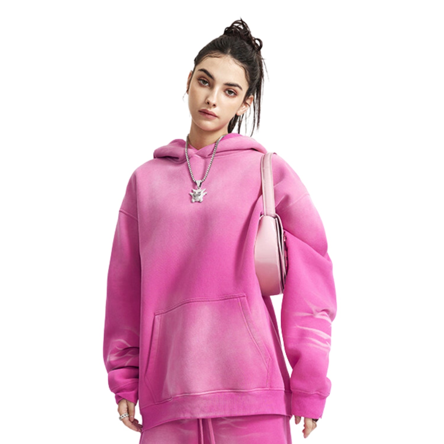 Gradient Pink Oversize Hoodie