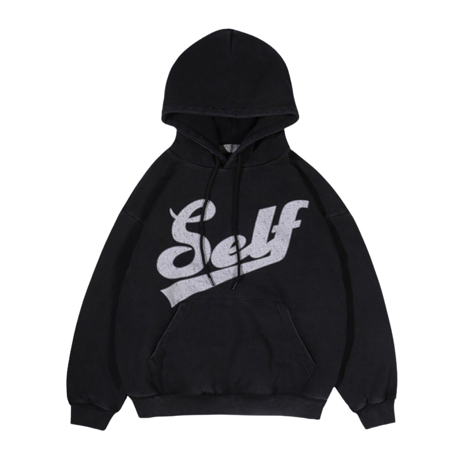 Black Retro Streetwear Hoodie