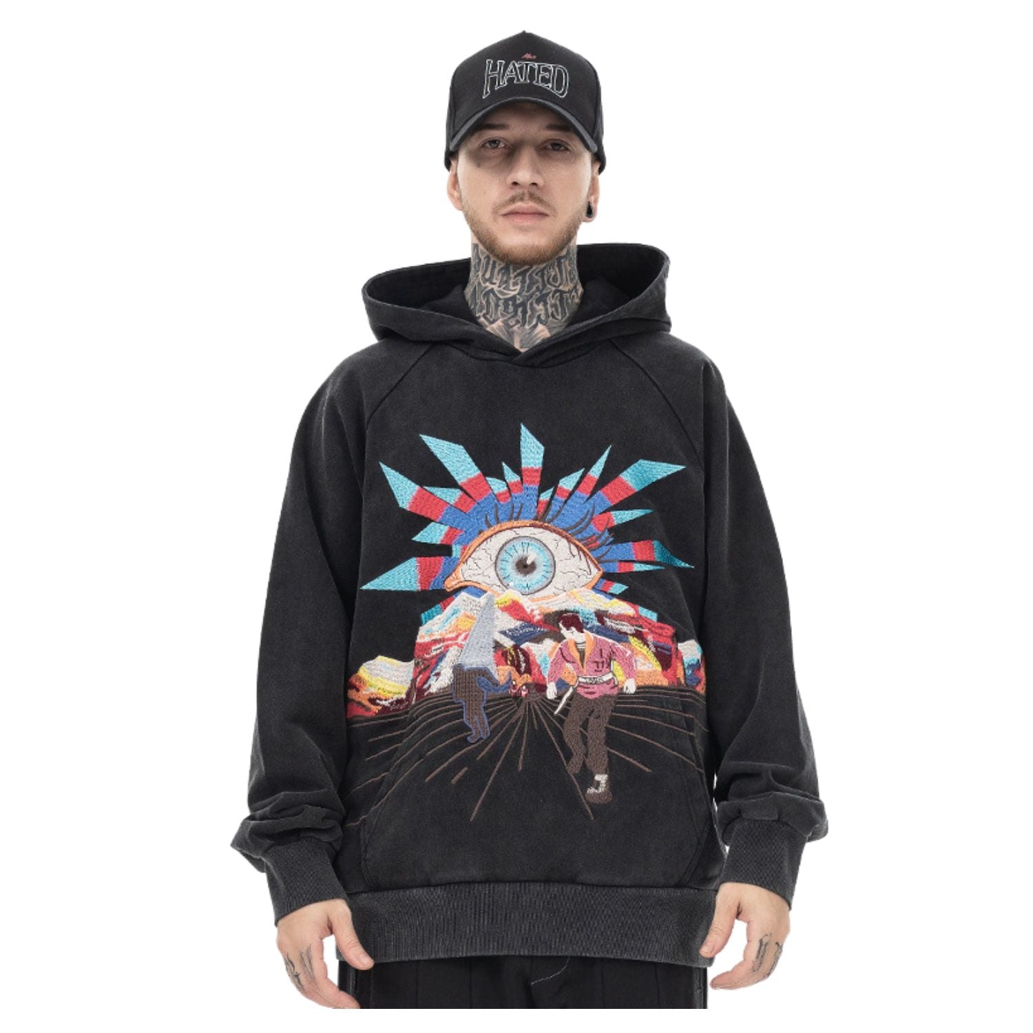 Embroidered Streetwear Hoodie